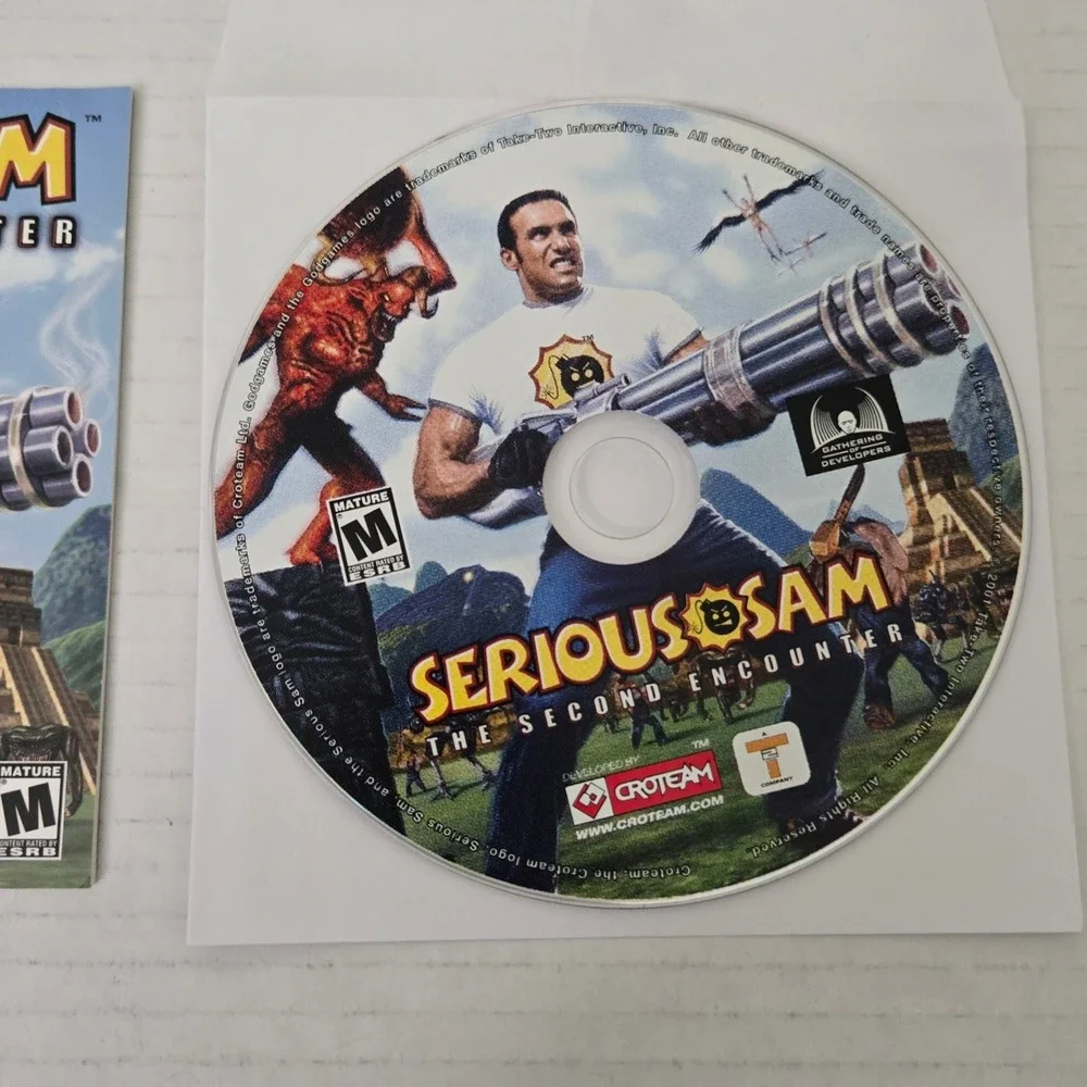 Serious Sam The Second Encounter PC CD ROM 2002 Croteam Gathering FPS Game